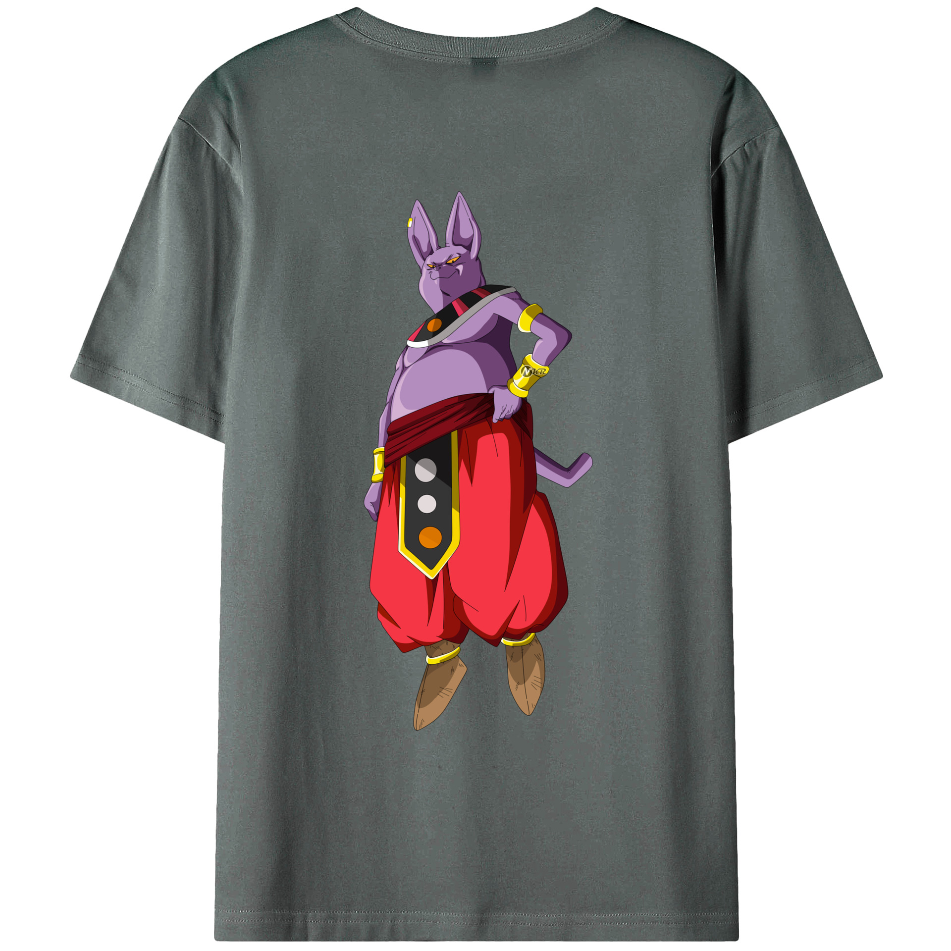（画像用） ドラゴンボール シャンパ DRAGON BALL Champa 綿100％ メンズ半袖Tシャツ（バックプリント） 通気性